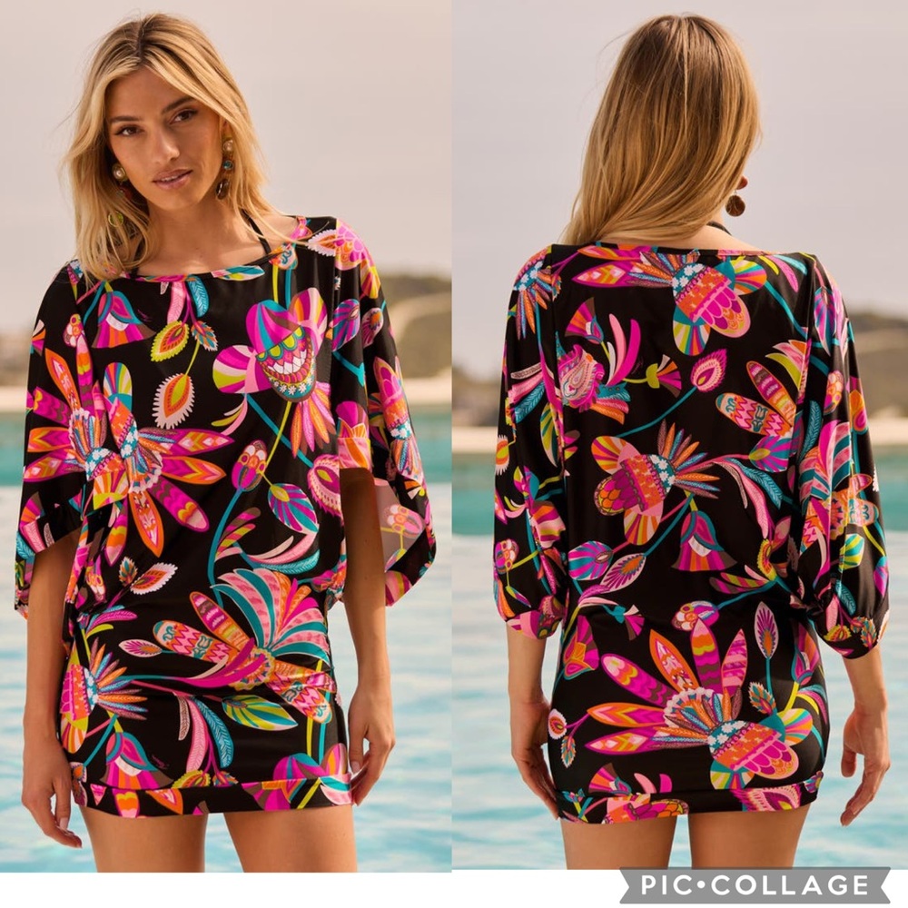 NEW Trina Turk Luminary Cover-Up Tunic Beach Dress Size Small